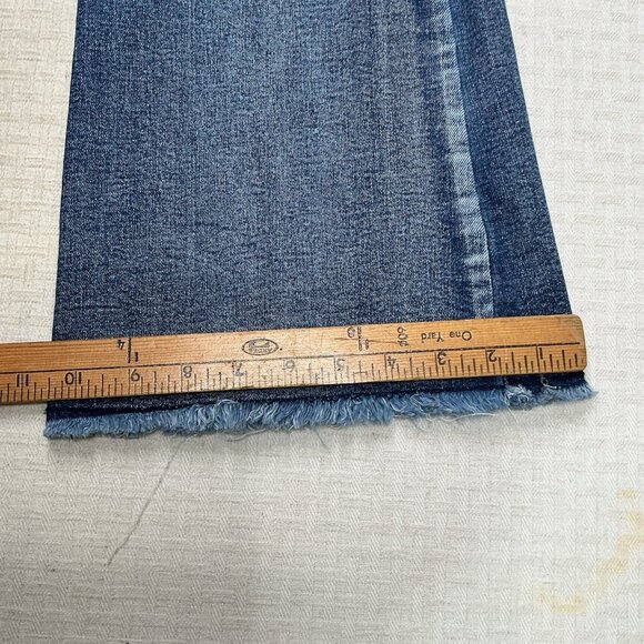 Love Soho Jeans Women’s Size 15 High Rise Flare Blue Denim Stretch - Picture 13 of 14